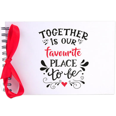 Ribbon, Together Favourite Place, Photo Album, Scrapbook, Blank White Pages, A5