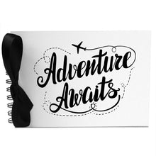 Ribbon, Adventure Awaits, Photo Album, Scrapbook, Blank White Pages, A5