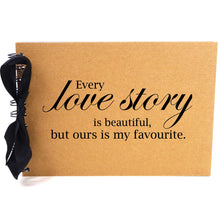 Ribbon, Love Story, Photo Album, Scrapbook, Blank White Pages, A5