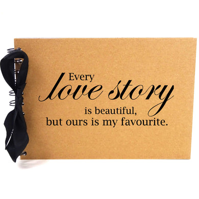 Ribbon, Love Story, Photo Album, Scrapbook, Blank White Pages, A5