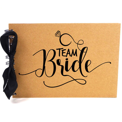 Ribbon, Team Bride, Photo Album, Scrapbook, Blank White Pages, A5