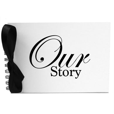 Ribbon, Our Story, Photo Album, Scrapbook, Blank White Pages, A5