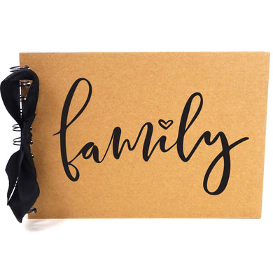 Ribbon, Family, Photo Album, Scrapbook, Blank White Pages, A5