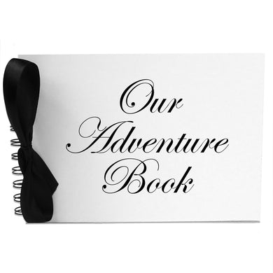 Ribbon, Our Adventure Book, Photo Album, Scrapbook, Blank White Pages, A5