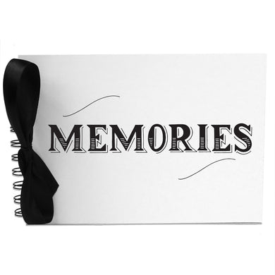 Ribbon, Swirl Memories, Photo Album, Scrapbook, Blank White Pages, A5