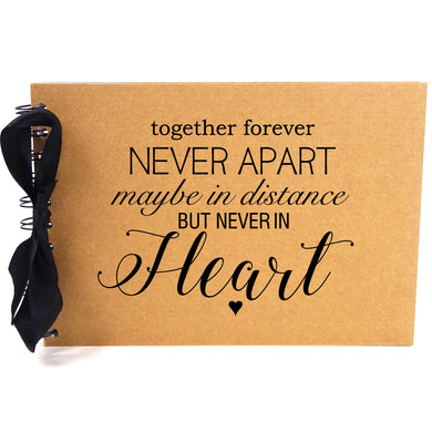 Ribbon, Together Forever Apart, Photo Album, Scrapbook, Blank White Pages, A5