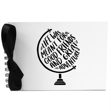 Ribbon, Good Life Friends, Photo Album, Scrapbook, Blank White Pages, A5