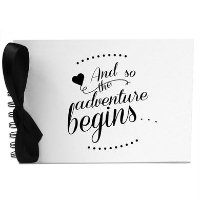 Ribbon, So Adventure Begins, Photo Album, Scrapbook, Blank White Pages, A5