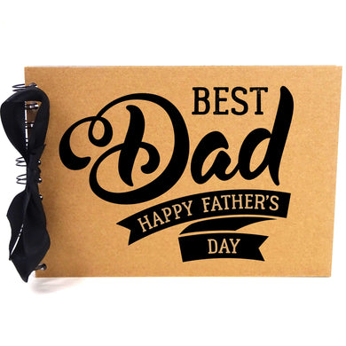 Ribbon, Best Dad Fathers Day, Photo Album, Scrapbook, Blank White Pages, A5