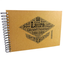 Personalised A3/A4/A5/Square Graduation Word Scrapbook, Photo Album, Typography