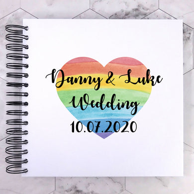 Rainbow Personalised A3/A4/A5 Scrapbook, Photo Album, Wedding Book, Memory Pride, LGBT