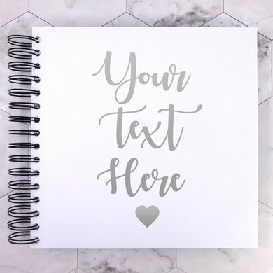 Silver Personalised A5/A4/A3/Square Scrapbook, Photo Album, Guest Book, Memory Book