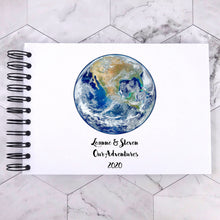 Earth Globe Personalised A5/A4/A3/Square Scrapbook, Photo Album, Travel Journal, Memory Book