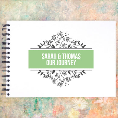 Personalised Green Natural Banner A3/A4/A5 Scrapbook, Photo Album, Guest Book, Memory Book, Event Gift