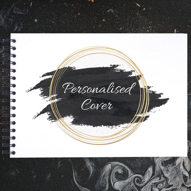 Personalised Black Circle A3/A4/A5 Scrapbook, Photo Album, Guest Book, Memory Book, Special Gift