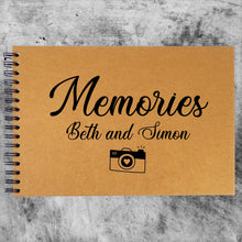 Personalised Camera Heart Scrapbook, Photo Album, Holiday, Travelling, Gift, Couples, Friends A3/A4/A5