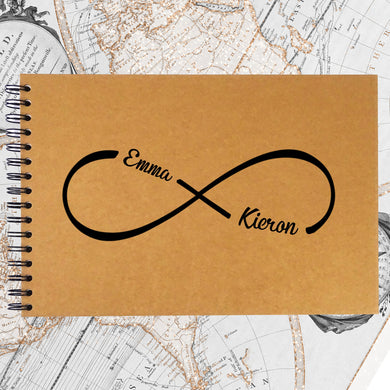 Personalised Infinity A3/A4/A5 Scrapbook, Photo Album, Couples Guest Book, Memory Book, Special Gift, Forever Friends