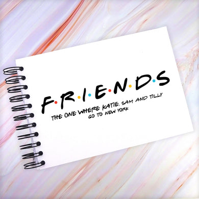 Personalised FRIENDS A3/A4/A5 Scrapbook, Photo Album, Guest Book, Memory Book, Landscape, I'll Be There For You TV, Leavers