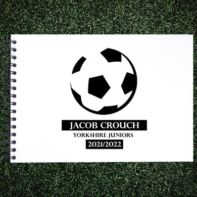 Personalised Football A3/A4/A5 Scrapbook Photo Album, Children Memories, Journal, Soccer, Team, Club, Keepsake, Season, Youth