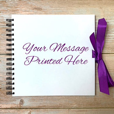 Tied Ribbon Purple Personalised A3 A4 A5 Scrapbook, Photo Album, Guest Book, Memory Book, Special Gift