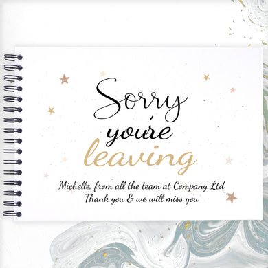 Personalised Sorry You're Leaving A4/A5, Scrapbook, Photo Album, Book, Memories, New Job, Retirement