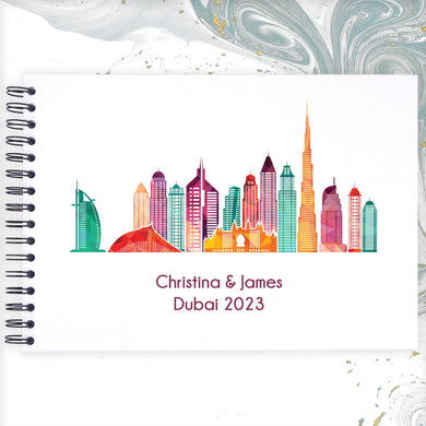 Personalised DUBAI A3/A4/A5/Square Travel Holiday Scrapbook, Memory, Photo Album