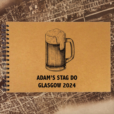 Personalised Stag Do A3/A4/A5 Scrapbook, Photo Album, Keepsake, Gift, Guestbook, Bachelor Party