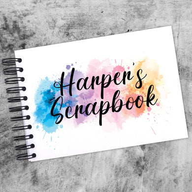 Splash White Personalised A3/A4/A5  Scrapbook, Photo Album, Guest Book, Memory Book