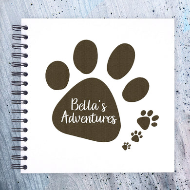 Personalised Paw Puppy Kitten Dog Cat Print, A3/A4/A5 Scrapbook, Photo Album, Training, Memory Book