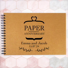 Personalised A3/A4/A5 First Paper Anniversary, Scrapbook, Photo Album, Diary, For Her Him, Gift