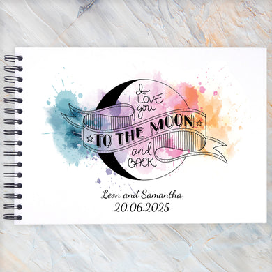 Personalised Splash Scrapbook A5 A4 A3 I Love You to the Moon and Back, Photo Album, Keepsake