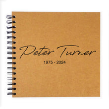 Personalised A5/Square/A4/A3 Funeral Remembrance Condolence Book, Guest, Comments, Memories