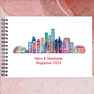 Personalised SINGAPORE A3/A4/A5/Square Travel Holiday Scrapbook, Memory, Photo Album