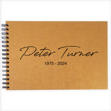 Personalised A5/Square/A4/A3 Funeral Remembrance Condolence Book, Guest, Comments, Memories