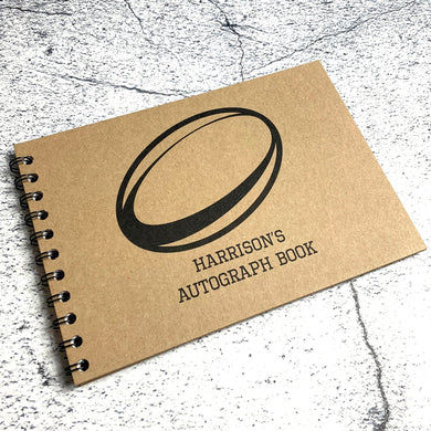 Personalised Rugby Autograph Book, Player Autographs, Stadium, Club, Collectors, World Cup
