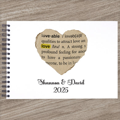 Personalised Love News Heart A3/A4/A5/Square Couples Scrapbook, Memory, Photo Album