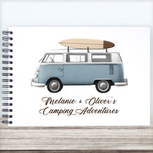 Personalised Camping Van Camper VW A5/A4/A3/Square Scrapbook, Photo Album, Guest Book, Memory Book