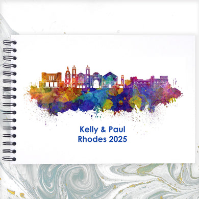 Personalised Rhodes Greece A3/A4/A5/Square Travel Holiday Scrapbook, Memory, Photo Album