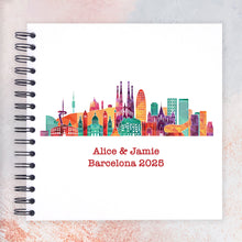 Personalised Barcelona A3/A4/A5/Square Travel Holiday Scrapbook, Memory, Photo Album, Skyline, Cityscape