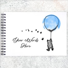 Personalised Blue Balloon Winnie Pooh A3/A4/A5/Square Scrapbook, Photo Album, Memory Book, Special Gift