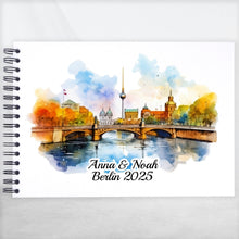 Personalised Berlin Paint A3/A4/A5/Square Travel Holiday Scrapbook, Memory, Photo Album, Germany, Europe