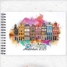 Personalised Amsterdam Paint A3/A4/A5/Square Travel Holiday Scrapbook, Memory, Photo Album, Netherlands, Europe