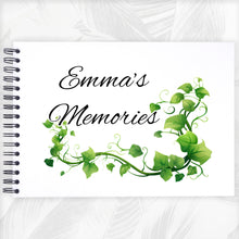 Personalised Corner Vines A3/A4/A5/Square Travel Holiday Scrapbook, Memory, Photo Album, Floral