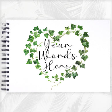 Personalised Heart Vines A3/A4/A5/Square Travel Holiday Scrapbook, Memory, Photo Album, Floral