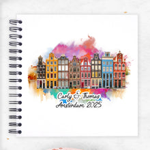 Personalised Amsterdam Paint A3/A4/A5/Square Travel Holiday Scrapbook, Memory, Photo Album, Netherlands, Europe