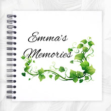 Personalised Corner Vines A3/A4/A5/Square Travel Holiday Scrapbook, Memory, Photo Album, Floral