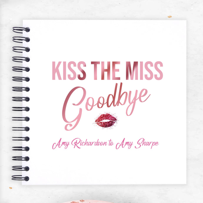 Kiss the Miss Goodbye Personalised A5/A4/A3/Square Scrapbook, Photo Album, Guest Book, Memory Book