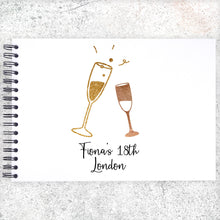 Personalised Champagne Glass A3/A4/A5/Square, Scrapbook, Photo Album, Celebration Memory Book, Guestbook