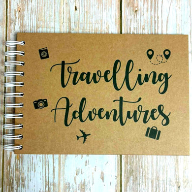 Travel Adventure Scrapbook, Photo Album, White Card Pages, Holiday, Trip, 200GSM