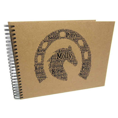Personalised Horse Themed Typography Album